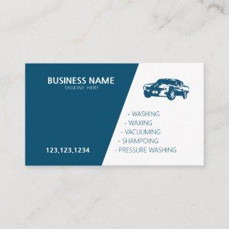 Modern Blue and White Mobile Car Wash & Detailing