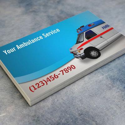 Modern Blue Curve Ambulance Service