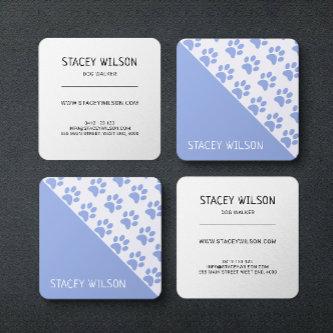 Modern Blue Dog Walker Or Pet Groomer Square