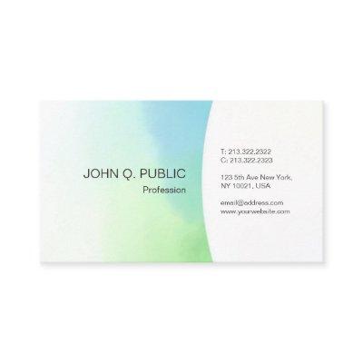 Modern Blue Green Watercolor Simple Template