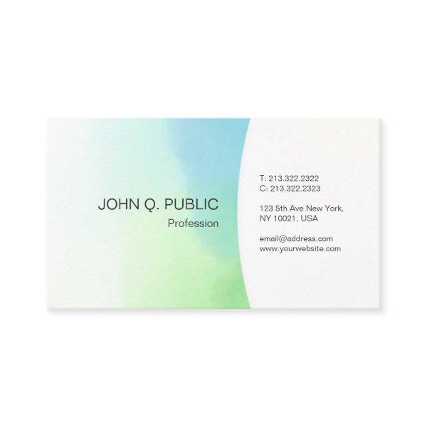 Modern Blue Green Watercolor Simple Template