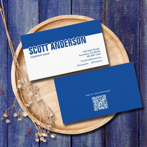 Modern Blue Social Media QR Code