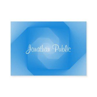 Modern Blue Template Handwritten Script Name
