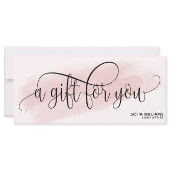 Modern Blush Pink Agate Certificate Gift Card