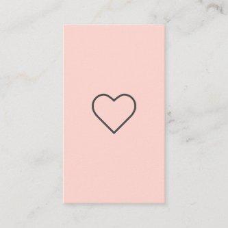 Modern blush pink girly heart minimalist blogger