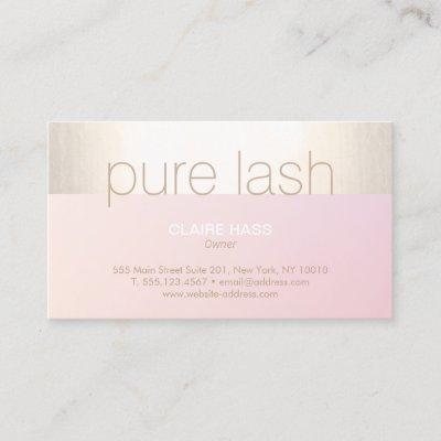 Modern Blush Pink Gold Stripe Eyelash Extensions
