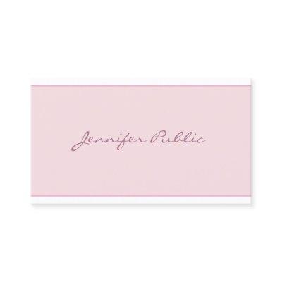 Modern Blush Pink Simple Elegant Script Minimalist