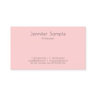 Modern Blush Pink White Simple Template Elegant