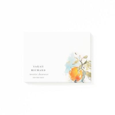 Modern Boho Abstract Sketchy Orange Garden Post-it Notes