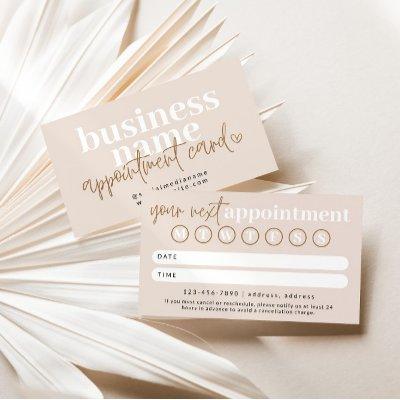 Modern Boho Appointment Reminder Card