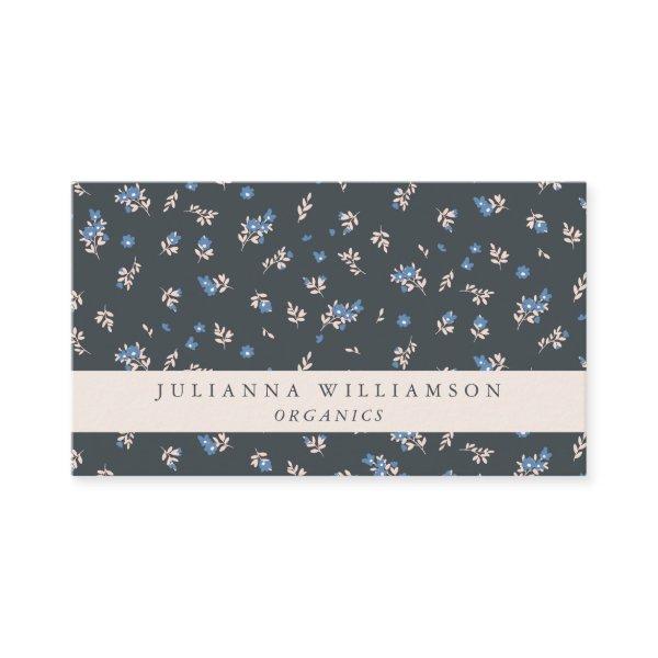 Modern Boho Floral Vintage Soft Black Garden QR