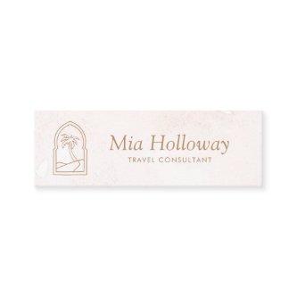 Modern Boho Minimal Palm Tree Business Calling Card