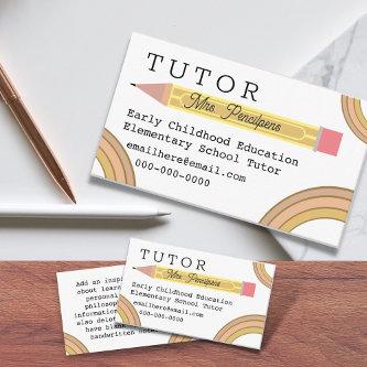 Modern Boho Rainbows Tutor Teacher