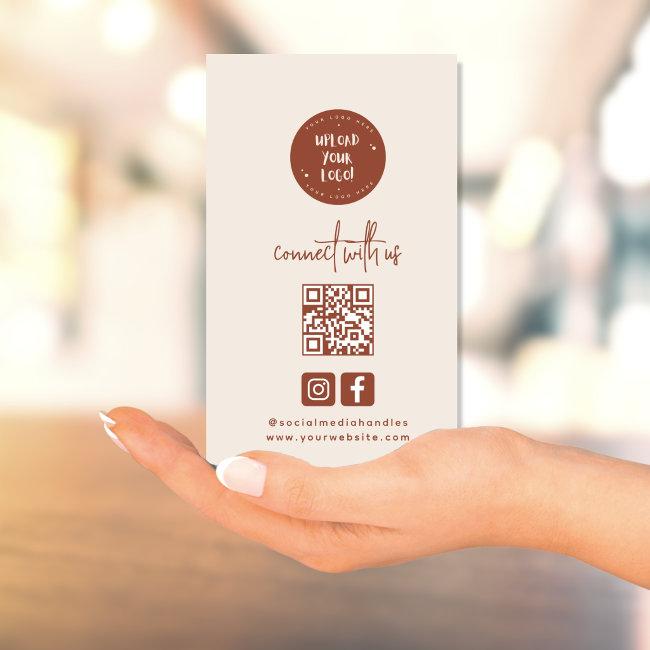 Modern Boho Terracotta Connect With Us QR Code