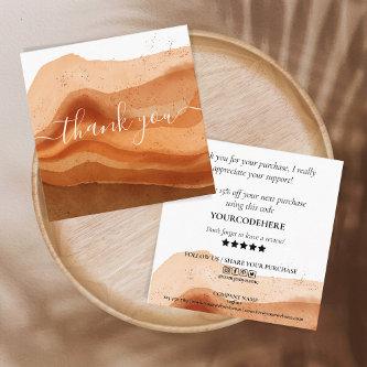 modern boho terracotta thank you for your order square