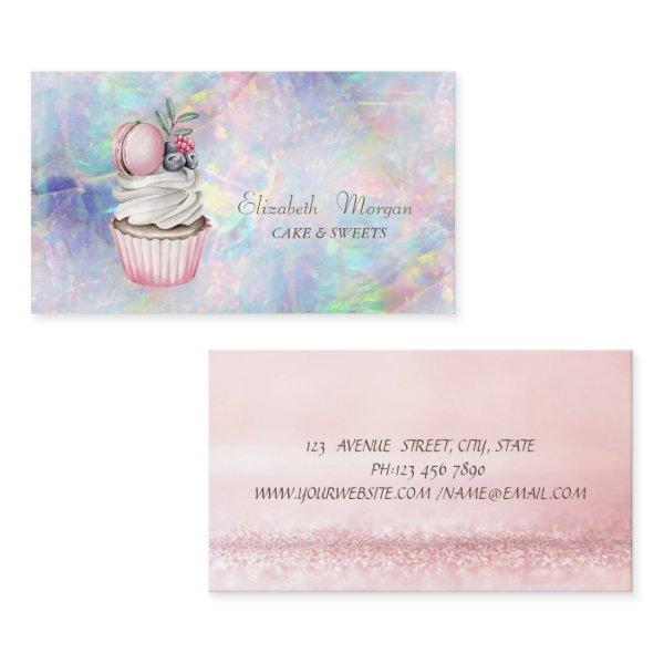 Modern Bokeh Watercolor Macaron Holographic,Opal