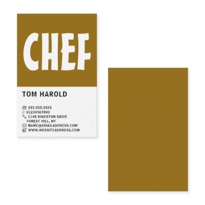 Modern Bold, Chef, Cooking