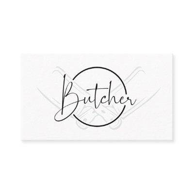 Modern Bold Country Black & White Butcher Logo