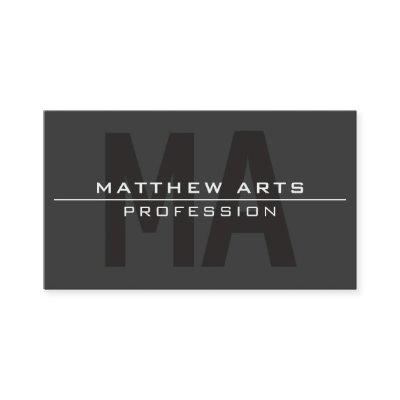 Modern Bold Dark Grey White Text