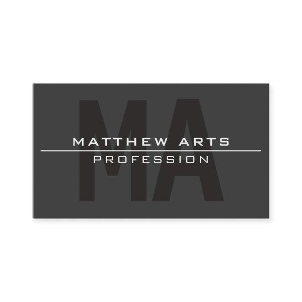 Modern Bold Dark Grey White Text