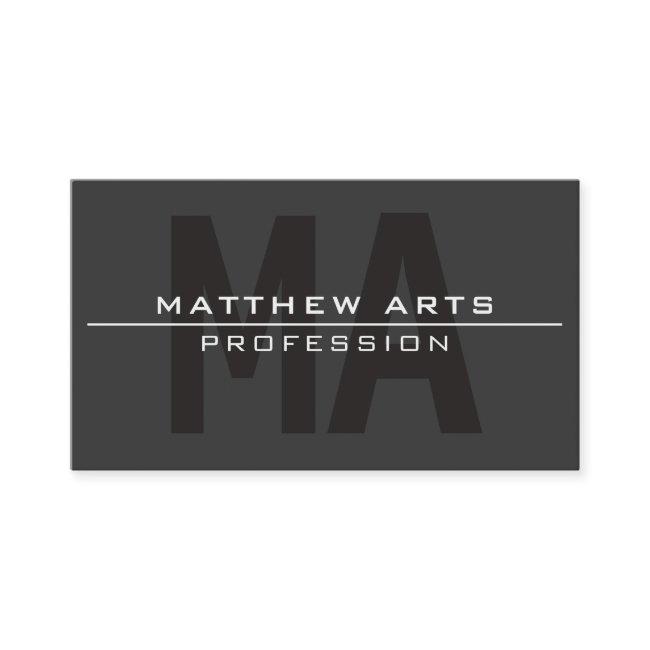 Modern Bold Dark Grey White Text