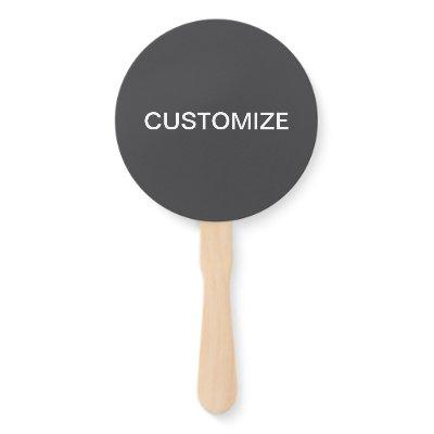 Modern Bold Editable Name, Business or Brand Etc. Hand Fan
