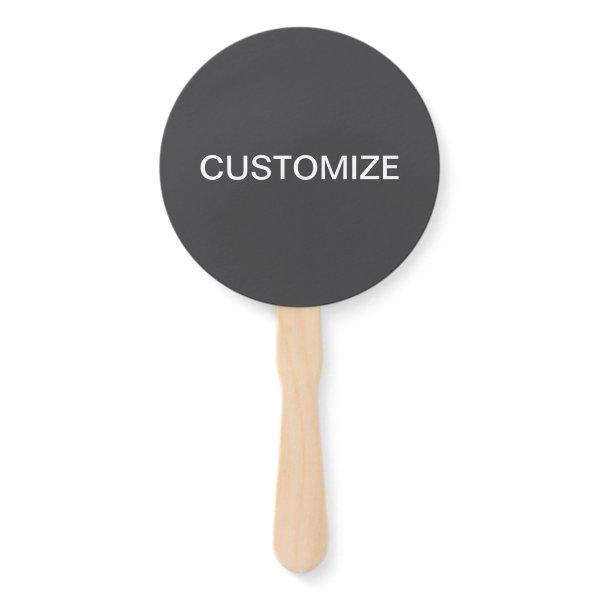 Modern Bold Editable Name, Business or Brand Etc. Hand Fan