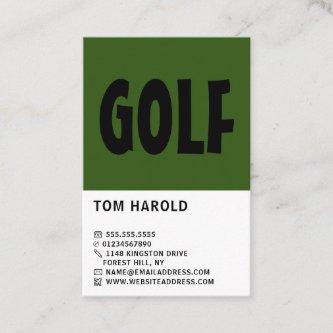 Modern Bold, Golf Club, Golfer, Golf Coach