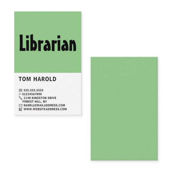 Modern Bold, Librarian
