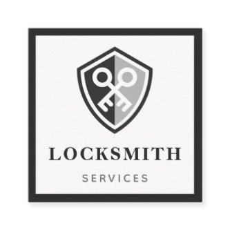 Modern Bold Locksmith Services Black & Gray Classy Square
