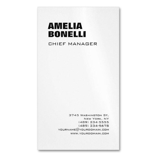 Modern Bold Minimalist Professional Magnet