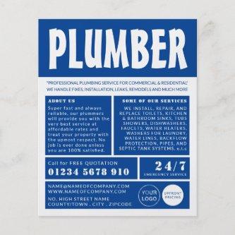 Modern Bold, Plumber, Plumbing Advertising Flyer