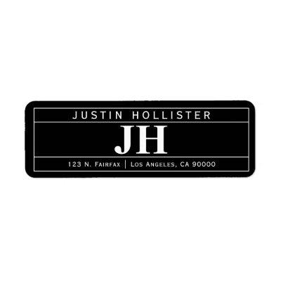 Modern Bold Professional | Black & White Return Label