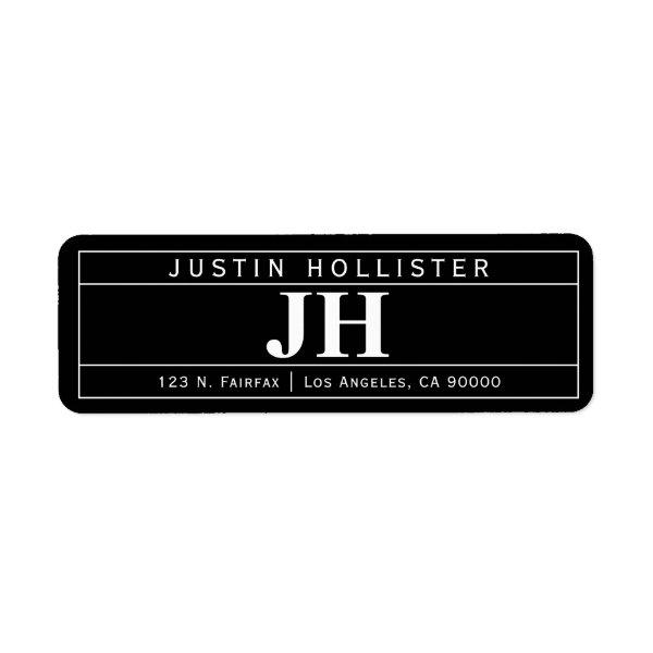 Modern Bold Professional | Black & White Return Label