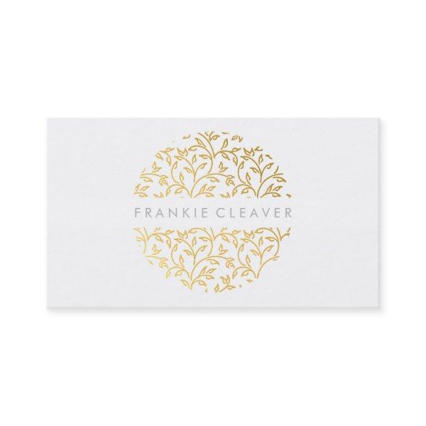 MODERN BOLD SPOT floral pattern gold hand drawn
