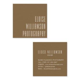 Modern Bold Typography Earthy Bronze Brown Square