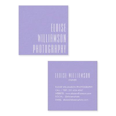 Modern Bold Typography Lavender Purple Lilac Square