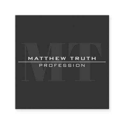 Modern Bold Very Dark Grey White Text Square