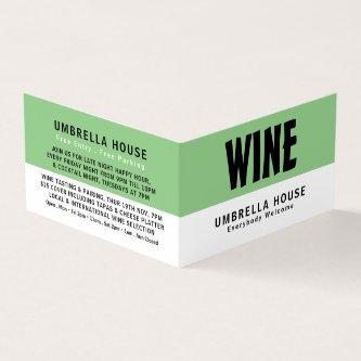 Modern Bold, Wine Bar/Winery, Detailed