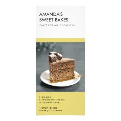 MODERN BOLD YELLOW BLACK BAKERY PRICE SERVICE RACK CARD