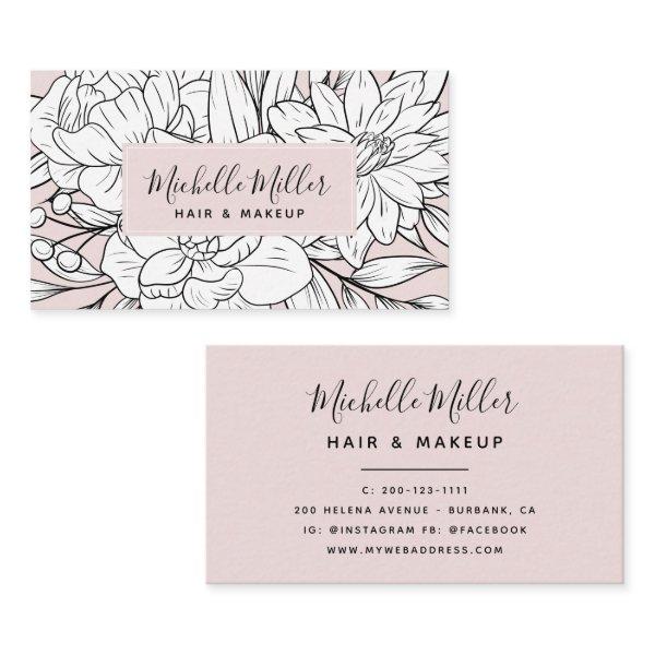 Modern Botanical Blush Script