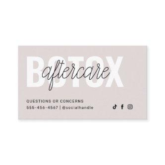 Modern Botox Aftercare Instruction Card Template