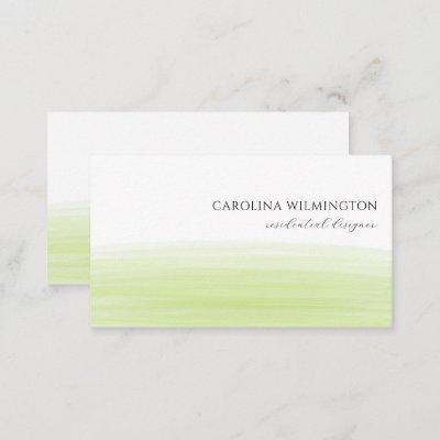 Modern Boutique Lime Green Watercolor Business Enclosure Card