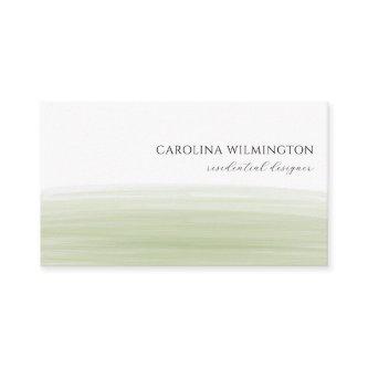 Modern Boutique Sage Green Watercolor Business Enclosure Card