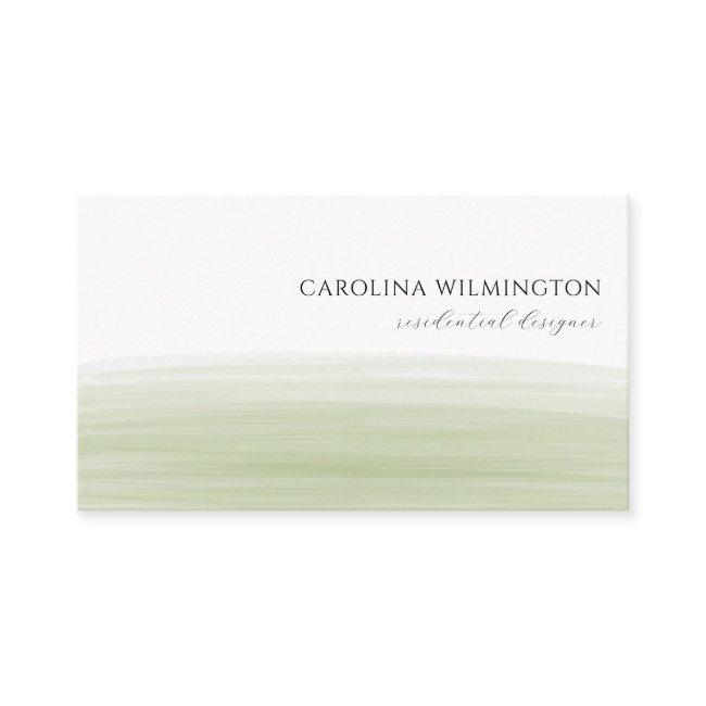 Modern Boutique Sage Green Watercolor Business Enclosure Card