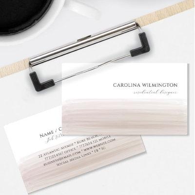 Modern Boutique Sandy Brown Watercolor Business Enclosure Card