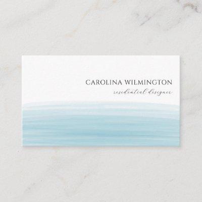 Modern Boutique Turquoise Watercolor Business Enclosure Card