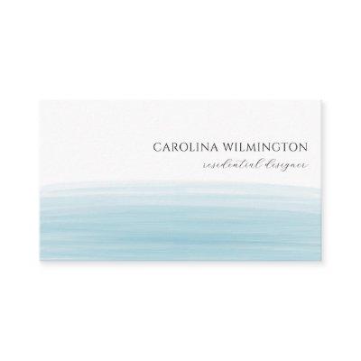 Modern Boutique Turquoise Watercolor Business Enclosure Card