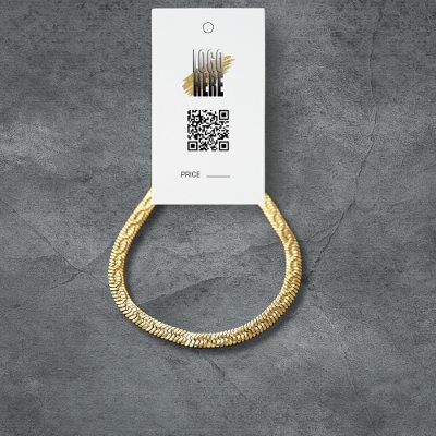 Modern Bracelet Display Price Tag with QR and Logo