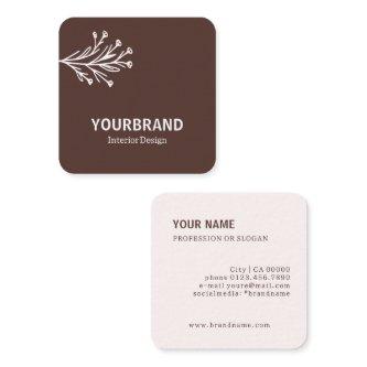Modern Branch Interior Design Coffee Brown Square